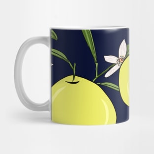 Hand Drawn Tropical Lime And Flowers Mug